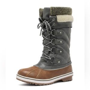 DREAM PAIRS Women's Mid Calf Waterproof Winter Snow Boots